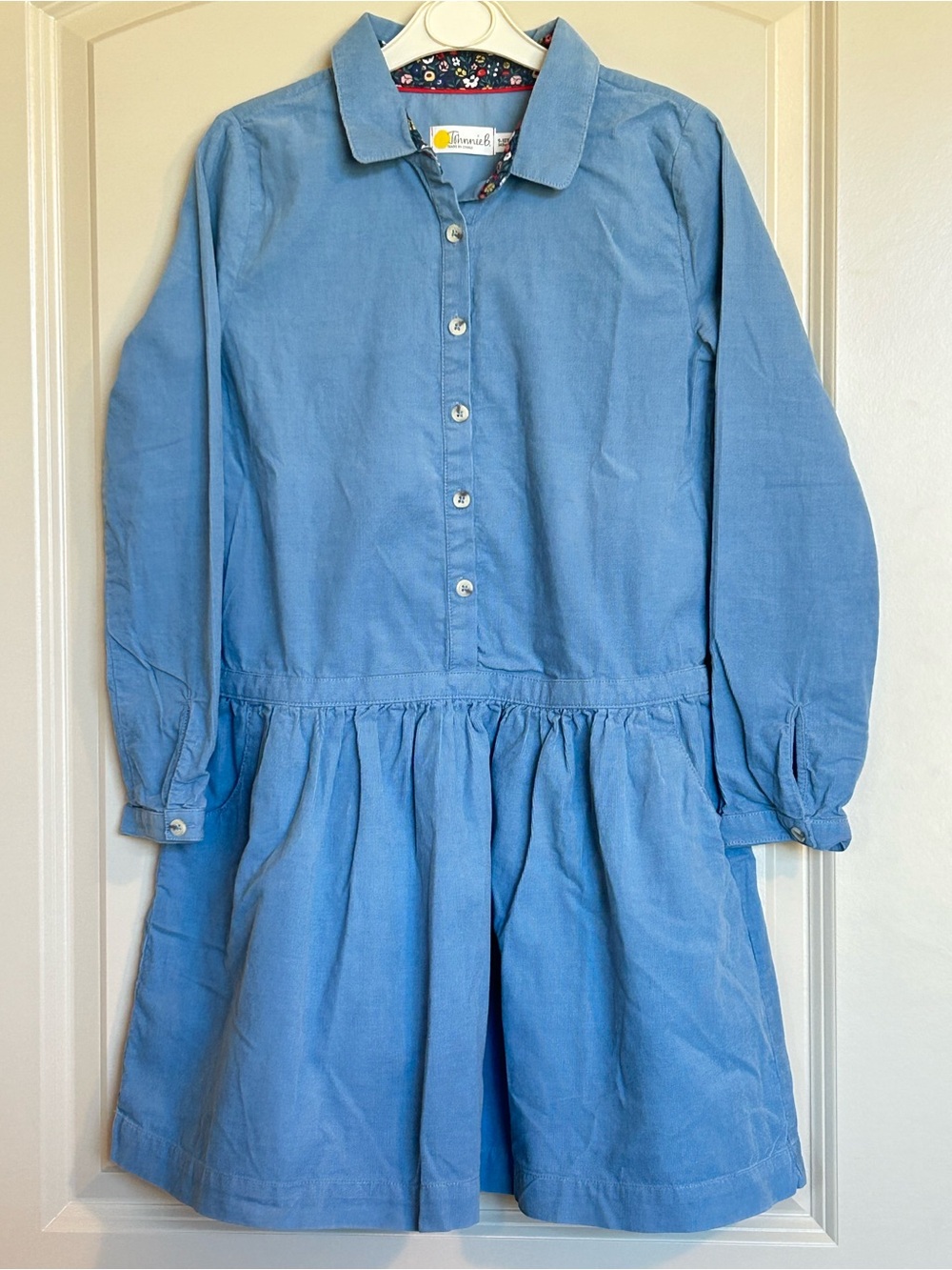 9-10Y Johnnie B Long Sleeve Corduroy Dress